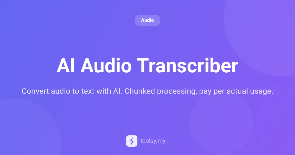 AI Audio Transcriber: Convert MP3, WAV, and Video to Text Easily