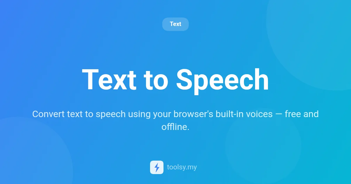 Free Browser-Based Text to Speech: Convert Text to Audio Offline