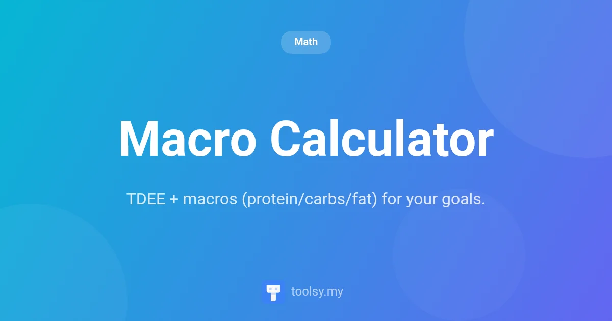 Macro Calculator Guide: Master Your TDEE and Macronutrient Split
