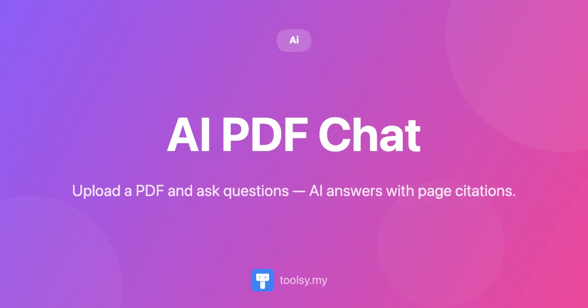 AI PDF Chat: Chat with Any PDF Document and Get Page Citations
