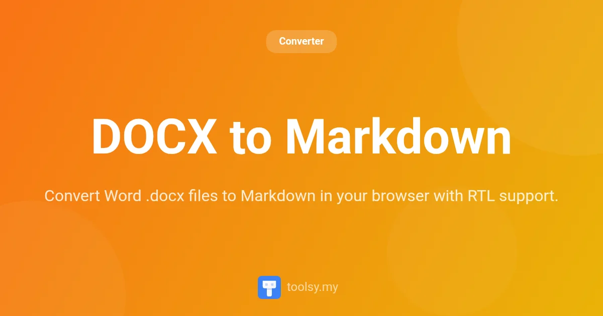 Convert Word to Markdown: A Complete Guide to the DOCX to Markdown Tool