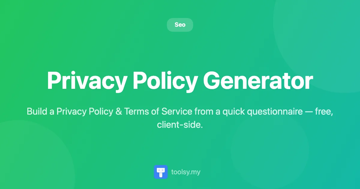 How to Generate a Professional Privacy Policy & Terms of Service Fast