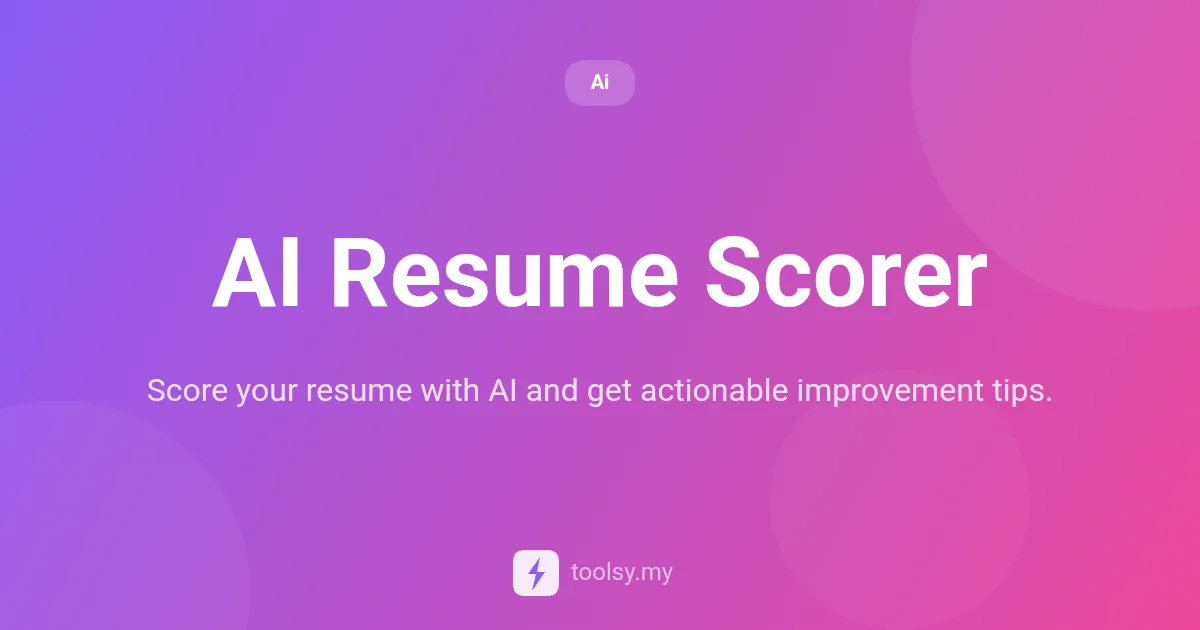 How to Optimize Your CV with the AI Resume Scorer Tool