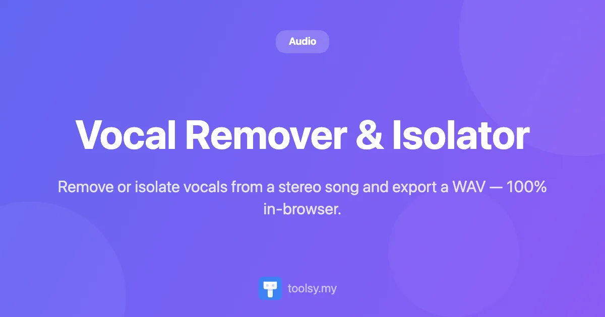 How to Remove or Isolate Vocals for Karaoke and Acapellas Online