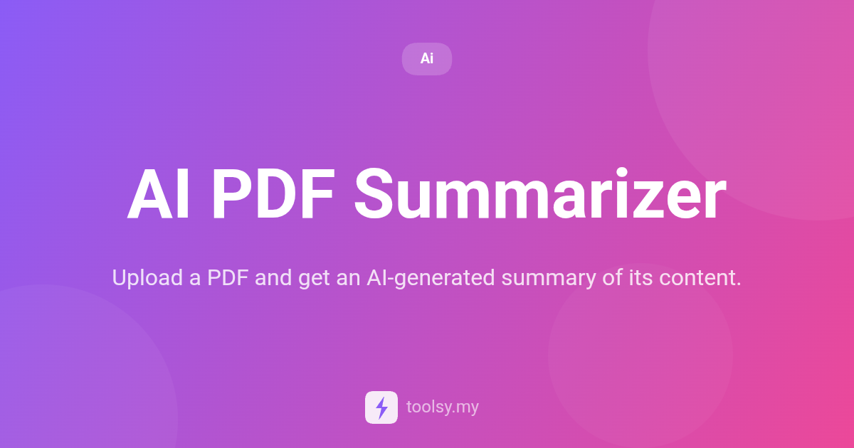 How to Use AI PDF Summarizer for Quick Document Insights