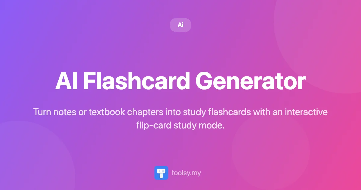 Master Your Material with the AI Flashcard Generator Study Tool
