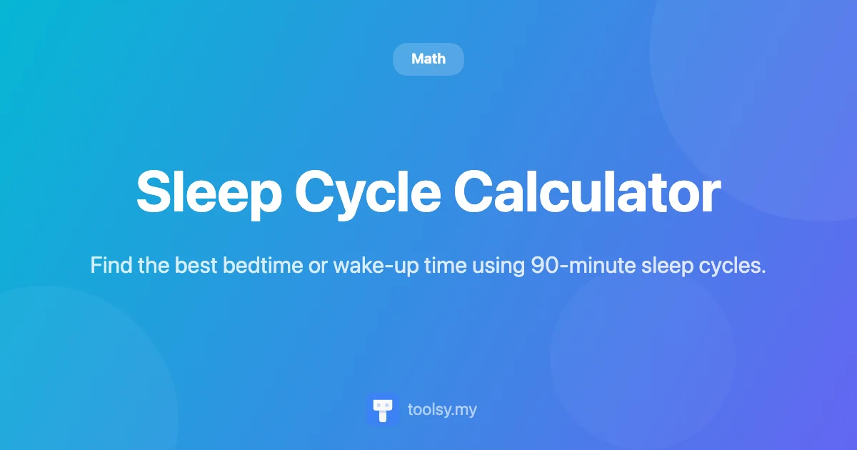 Master Your Rest: How to Use the Sleep Cycle Calculator for Better Sleep