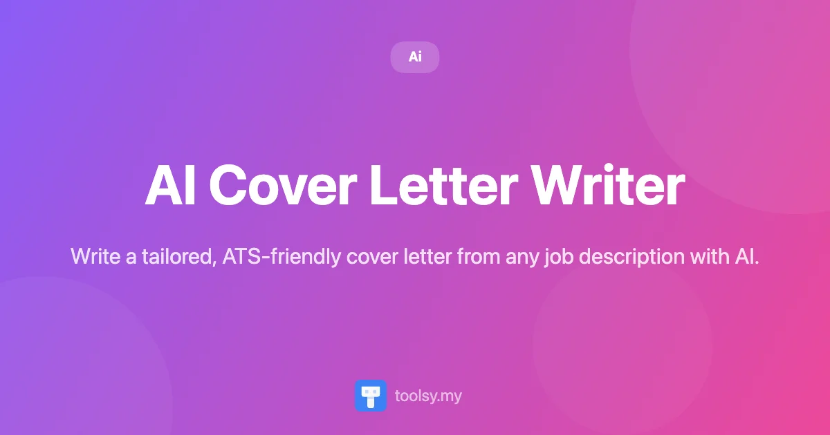 How to Write an ATS-Friendly AI Cover Letter in Seconds