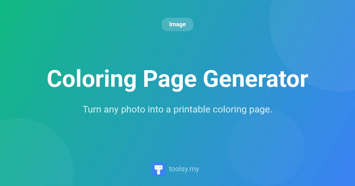 Turn Photos Into Coloring Pages Instantly with Coloring Page Generator