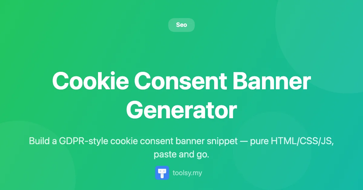 Build a Lightweight Cookie Consent Banner with Vanilla JS