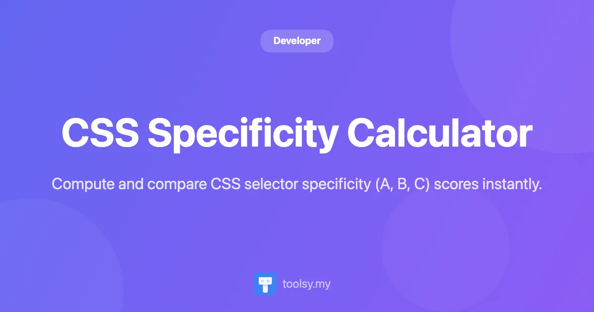 Master the CSS Cascade with the CSS Specificity Calculator
