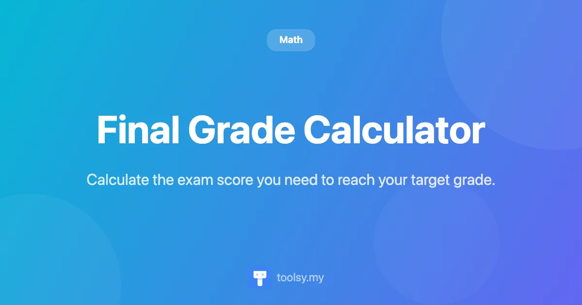 Calculate Your Exam Score with the Final Grade Calculator