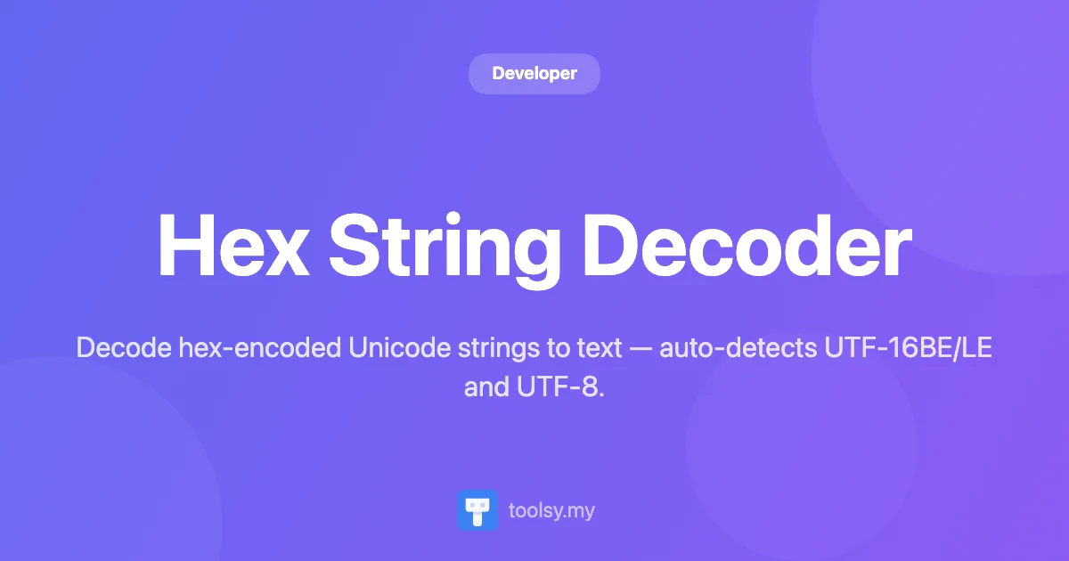 Introducing Hex String Decoder: Decode Unicode Hex Instantly