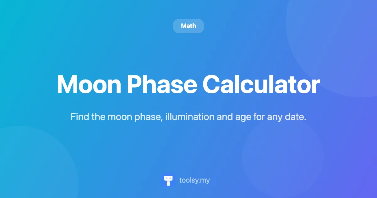 Introducing Moon Phase Calculator: Track Lunar Cycles Instantly