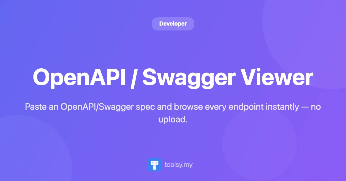 Instantly View OpenAPI and Swagger Specs in Your Browser