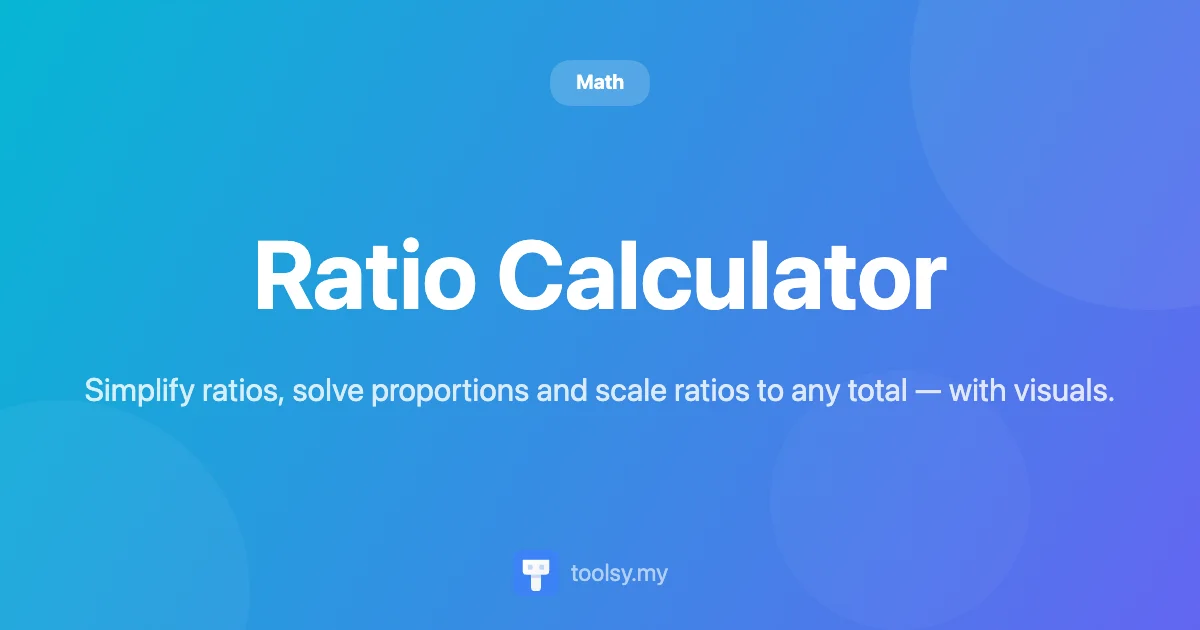 Master Ratios, Proportions, and Scaling with Ratio Calculator