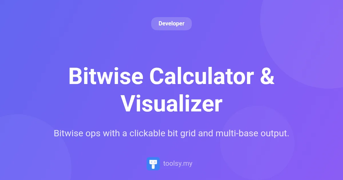 Master Binary Ops with the Bitwise Calculator & Visualizer