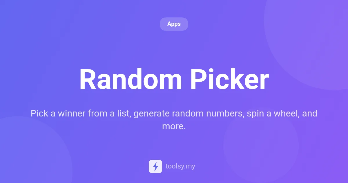 Random Picker Guide: Choose Winners, Spin Wheels, and Flip Coins