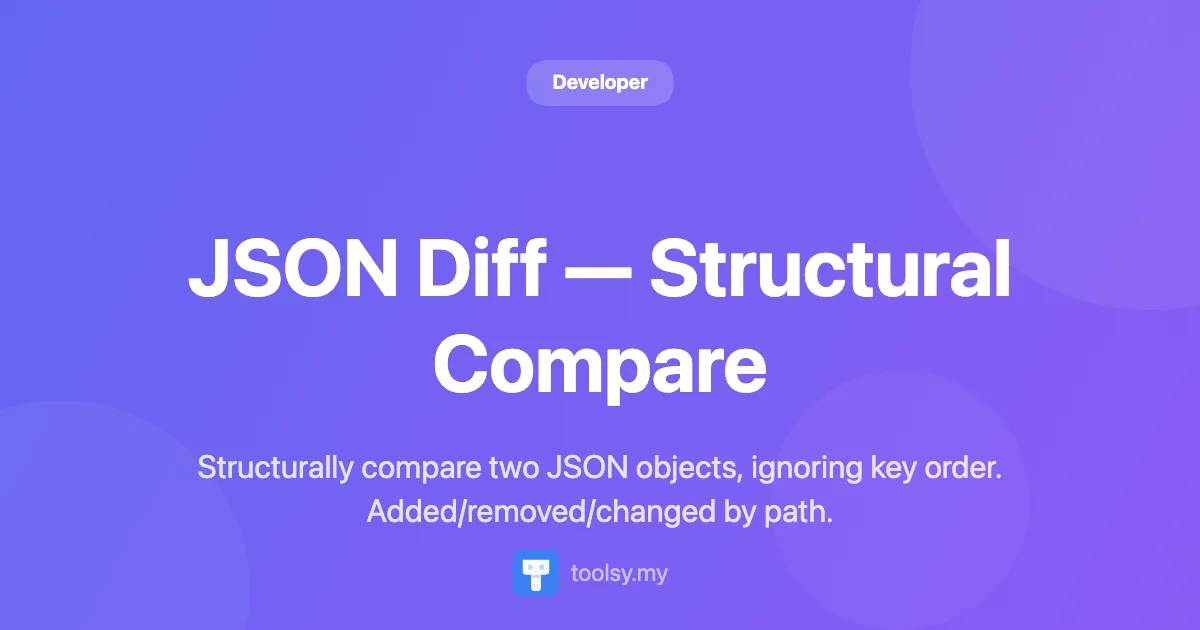 JSON Diff — Structural Compare: The Ultimate Guide to JSON Diffing