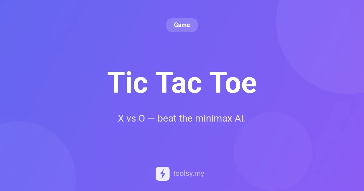 Master the Classic Tic Tac Toe: Challenge Our Smart Minimax AI