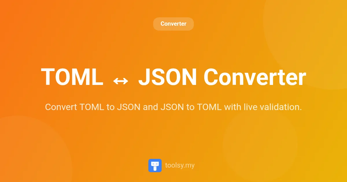 Mastering TOML and JSON Configuration File Conversion