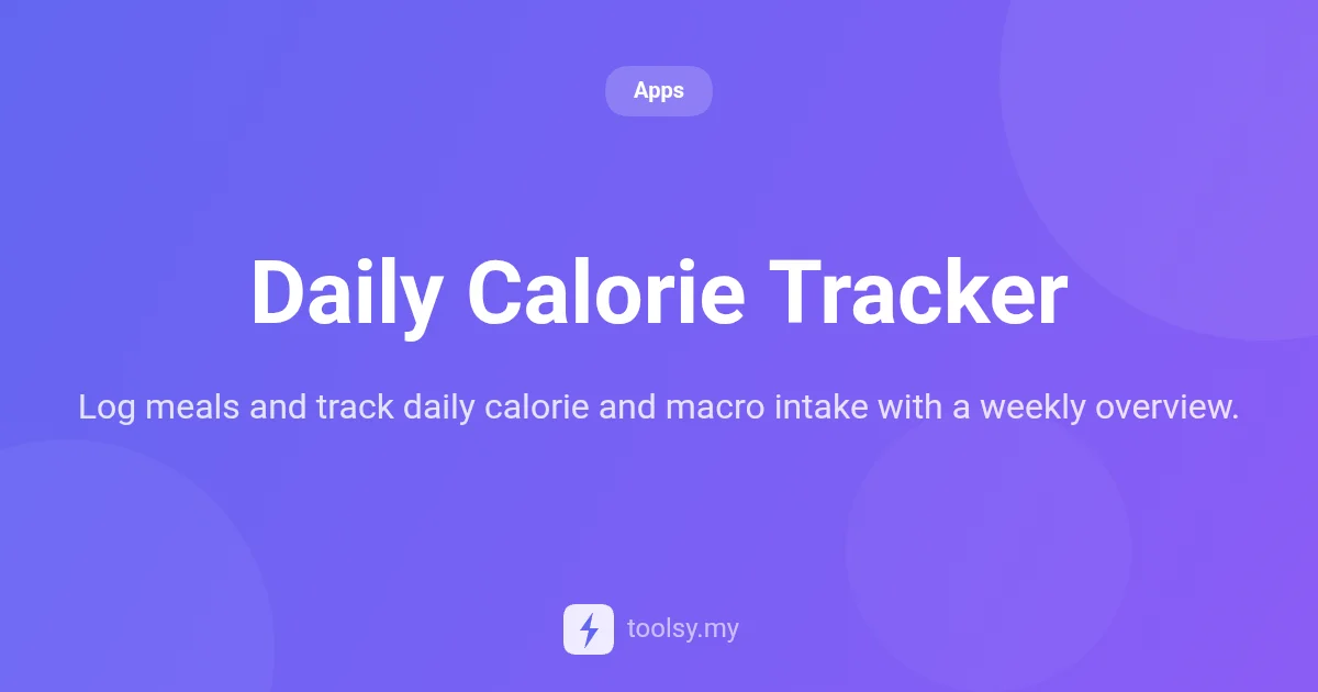 Master Your Nutrition with Daily Calorie Tracker: A Complete Guide