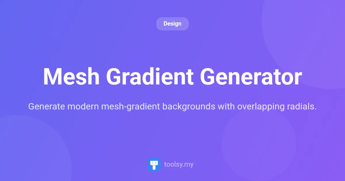 How to Create Modern Mesh Gradients with Our Mesh Gradient Generator