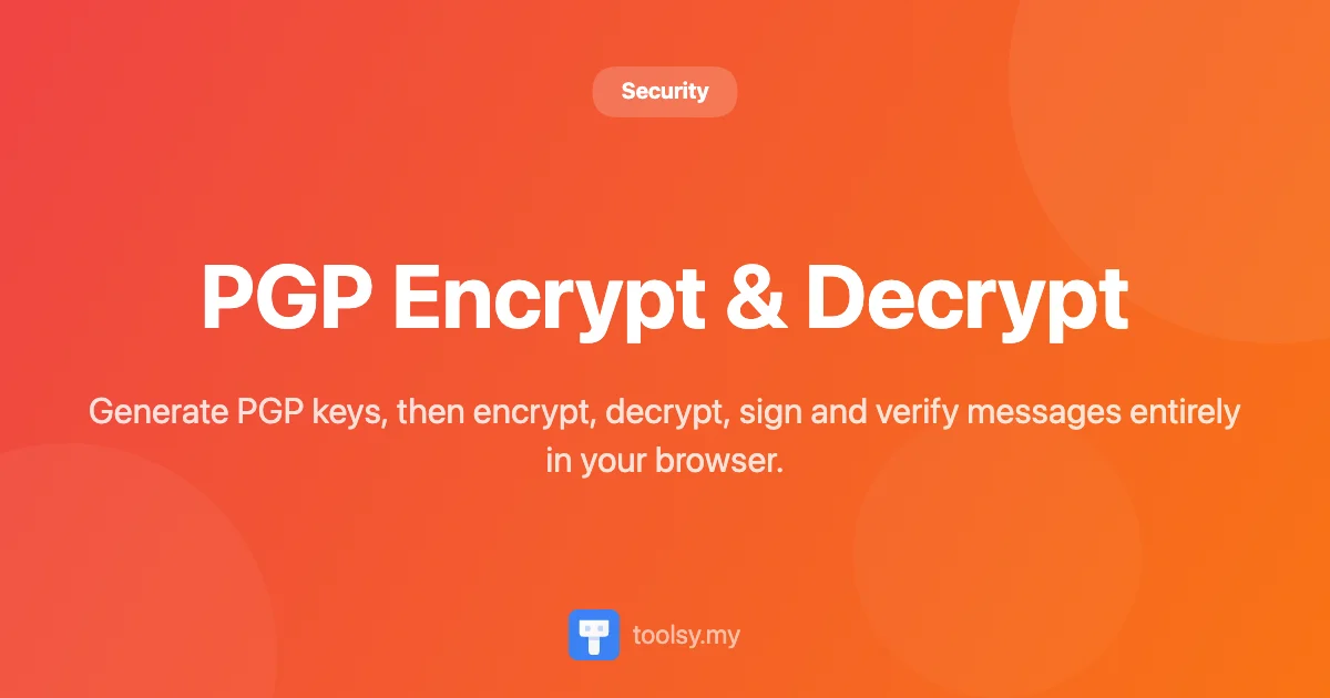 Master OpenPGP in Your Browser: Encrypt, Decrypt, and Sign Securely